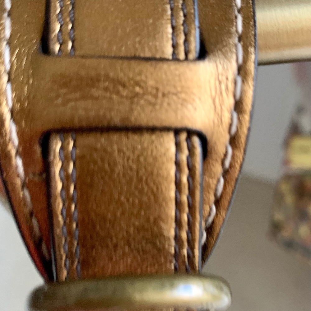 🧡NWOT Coach bronze & brown suede logo bag buckled. Get @ this price a classic! - Picture 7 of 9